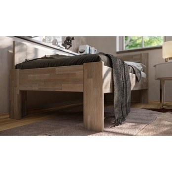 Rohová posteľ JOHANA ľavá, buk/sivá, 80x200 cm 3