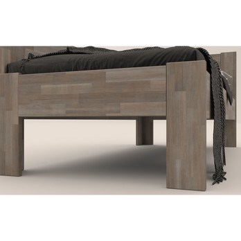 Rohová posteľ JOHANA ľavá, buk/sivá, 80x200 cm 6