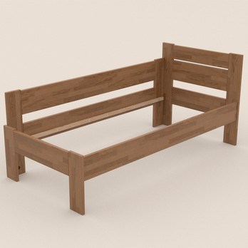 Rohová posteľ JOHANA ľavá, dub/svetlý orech, 80x200 cm 2