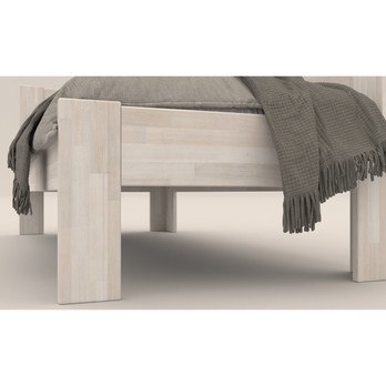 Rohová posteľ JOHANA pravá, buk/biela, 90x200 cm 4