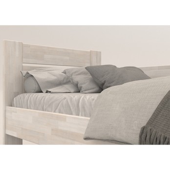 Rohová posteľ JOHANA pravá, buk/biela, 90x200 cm 5