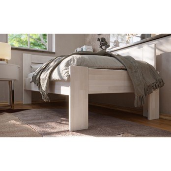 Rohová posteľ JOHANA pravá, buk/biela, 90x200 cm 6