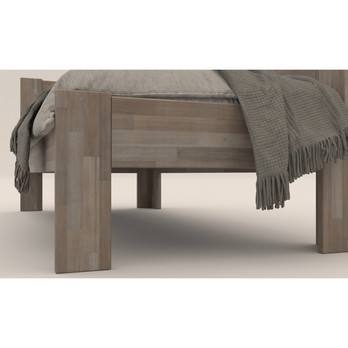 Rohová posteľ JOHANA pravá, buk/sivá, 100x200 cm 3