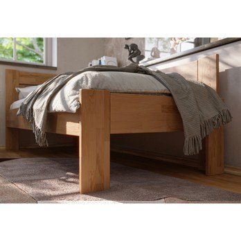 Rohová posteľ JOHANA pravá, dub/svetlý orech, 90x200 cm 5