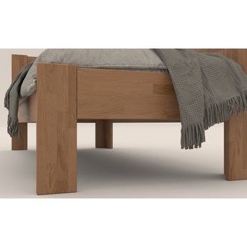 Rohová posteľ JOHANA pravá, dub/svetlý orech, 100x200 cm 3