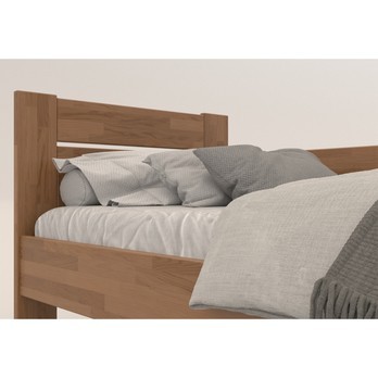 Rohová posteľ JOHANA pravá, dub/svetlý orech, 100x200 cm 4