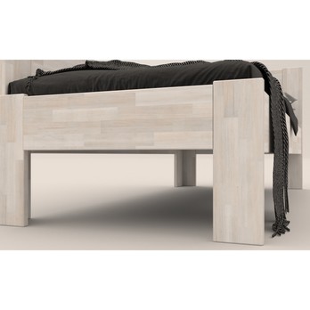 Rohová posteľ JOHANA ľavá, buk/biela, 100x200 cm 3