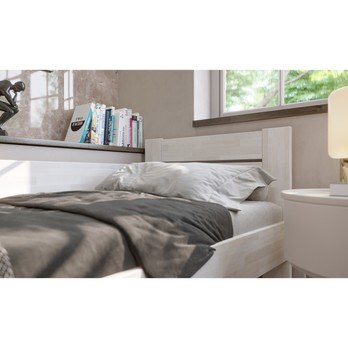 Rohová posteľ JOHANA ľavá, buk/biela, 100x200 cm 6