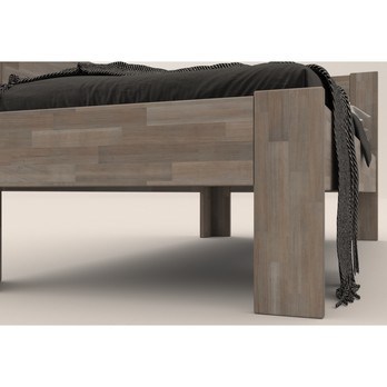 Rohová posteľ JOHANA ľavá, buk/sivá, 100x200 cm 4