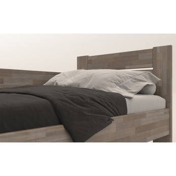 Rohová posteľ JOHANA ľavá, buk/sivá, 100x200 cm 5