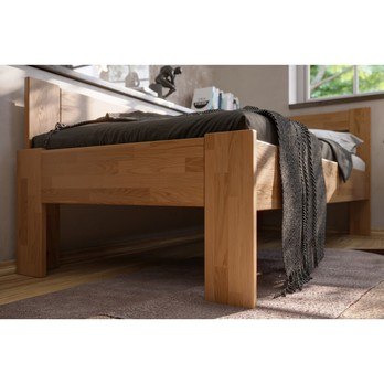 Rohová posteľ JOHANA ľavá, dub/svetlý orech, 100x200 cm 6