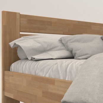 Rohová posteľ JOHANA pravá, buk/prírodná, 120x200 cm 4