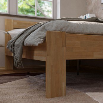 Rohová posteľ JOHANA pravá, buk/prírodná, 120x200 cm 6