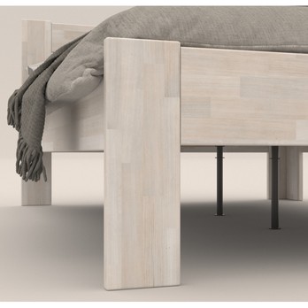 Rohová posteľ JOHANA pravá, buk/biela, 120x200 cm 3