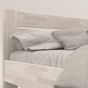 Rohová posteľ JOHANA pravá, buk/biela, 120x200 cm 4