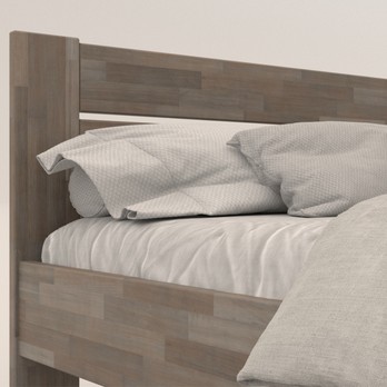 Rohová posteľ JOHANA pravá, buk/sivá, 120x200 cm 4