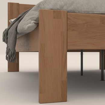 Rohová posteľ JOHANA pravá, dub/svetlý orech, 120x200 cm 3