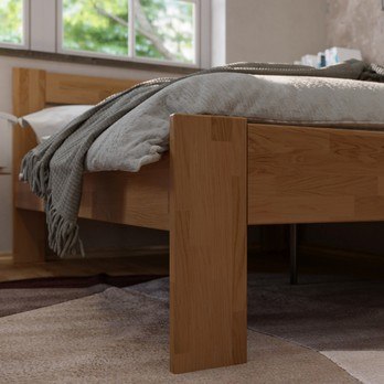 Rohová posteľ JOHANA pravá, dub/svetlý orech, 120x200 cm 5