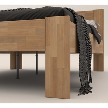 Rohová posteľ JOHANA ľavá, buk/prírodná, 120x200 cm 2