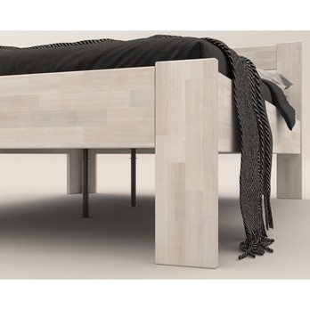 Rohová posteľ JOHANA ľavá, buk/biela, 120x200 cm 3