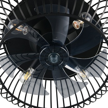 Stropné svietidlo s ventilátorom JOHANNA čierna 1