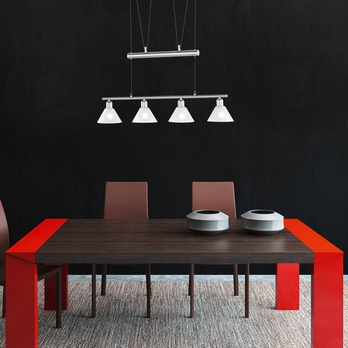 Závesné svietidlo JOJO matný nikel/opálové sklo, šírka 80 cm 1