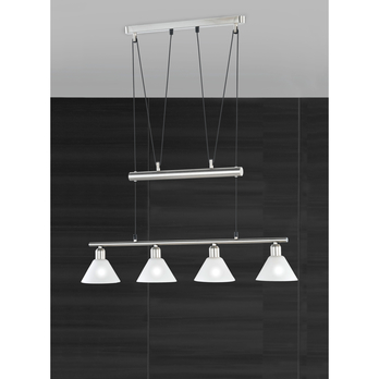 Závesné svietidlo JOJO matný nikel/opálové sklo, šírka 80 cm 2