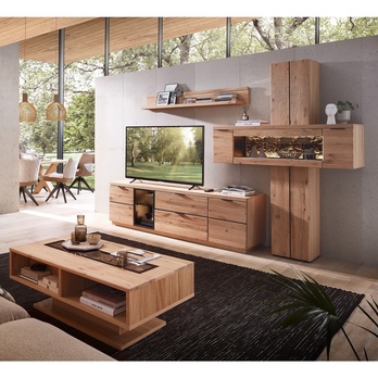 Vitrína JOLANTA II divoký dub/antracitová 1