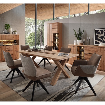 Jedálenský stôl JOLANTA divoký dub/antracitová 1