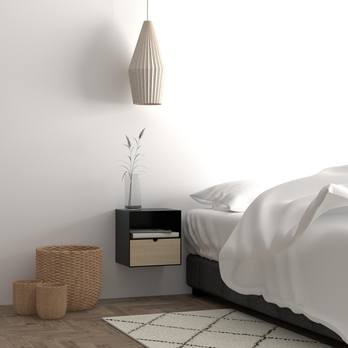 Nočný stolík JOLIET prírodná/čierna 1