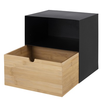 Nočný stolík JOLIET prírodná/čierna 5
