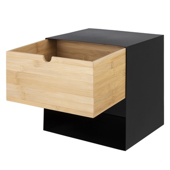 Nočný stolík JOLIET prírodná/čierna 6