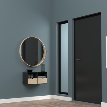 Nočný stolík JOLIET prírodná/čierna 13