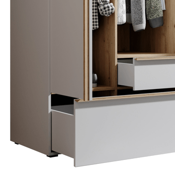 Šatníková skriňa JOLYON biela/dub artisan 7