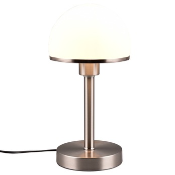 Stolná lampa JOOST II matný nikel/biela 1