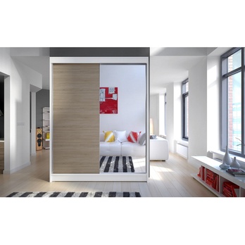 Šatníková skriňa JORN biela/dub sonoma 3