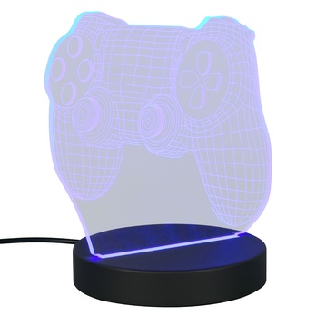Stolná LED RGB lampa JOY čierna/priehľadná 4