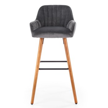 Barová stolička JUANA orech/tmavosivá 1