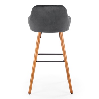 Barová stolička JUANA orech/tmavosivá 3