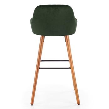 Barová stolička JUANA orech/tmavozelená 3