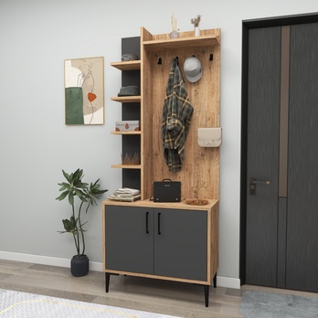 Predsieňová zostava JULENDOR antracitová/borovica 1