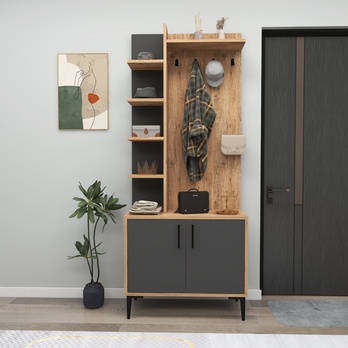 Predsieňová zostava JULENDOR antracitová/borovica 2