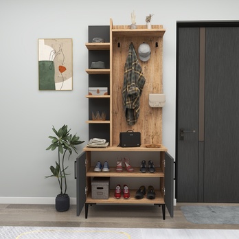 Predsieňová zostava JULENDOR antracitová/borovica 3