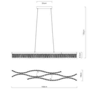 Závesné svietidlo JULIET 4 zlatá 4