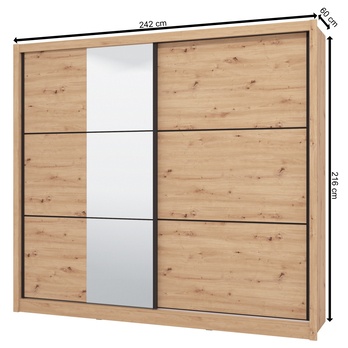 Šatníková skriňa JULISSA IV dub artisan 5