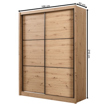 Šatníková skriňa JULISSA dub artisan 8