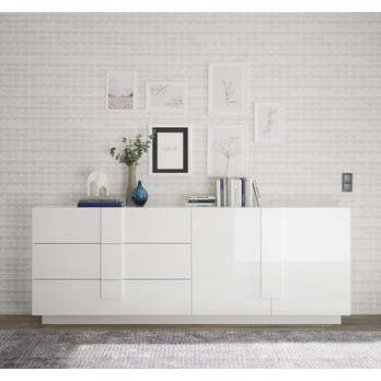 Komoda JUPITER 10 biela lesklá 1