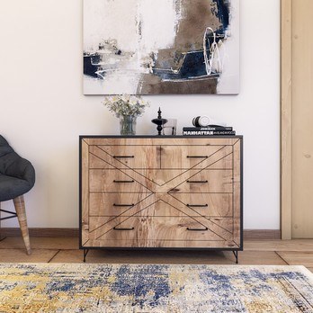 Komoda JUPITER 12 borovica/antracitová 1