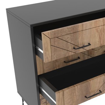 Komoda JUPITER 12 borovica/antracitová 3