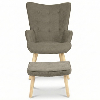 Kreslo s podnožkou KADRI béžová 1